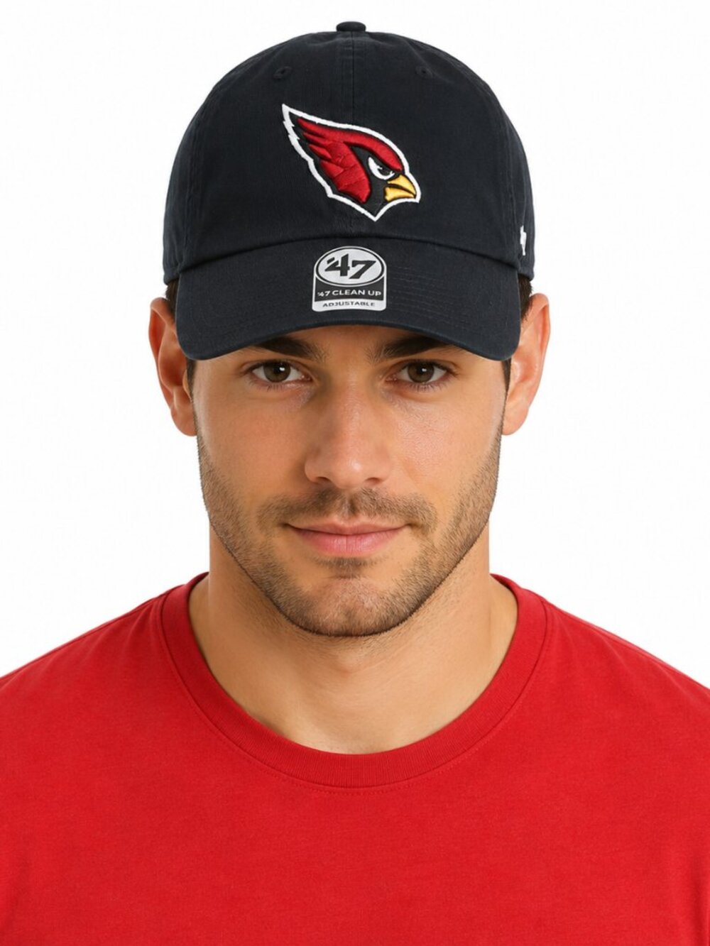 Arizona Cardinals Hat Black Clean Up 47 Brand Strapback Adjustable OSFA New
